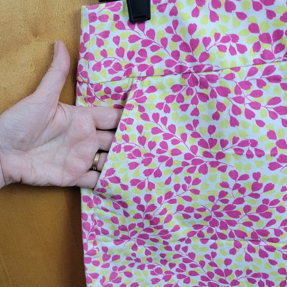 J. Crew Pink Yellow/Green White A-Line Mini Skirt With Pockets - 8 - Picture 3 of 4